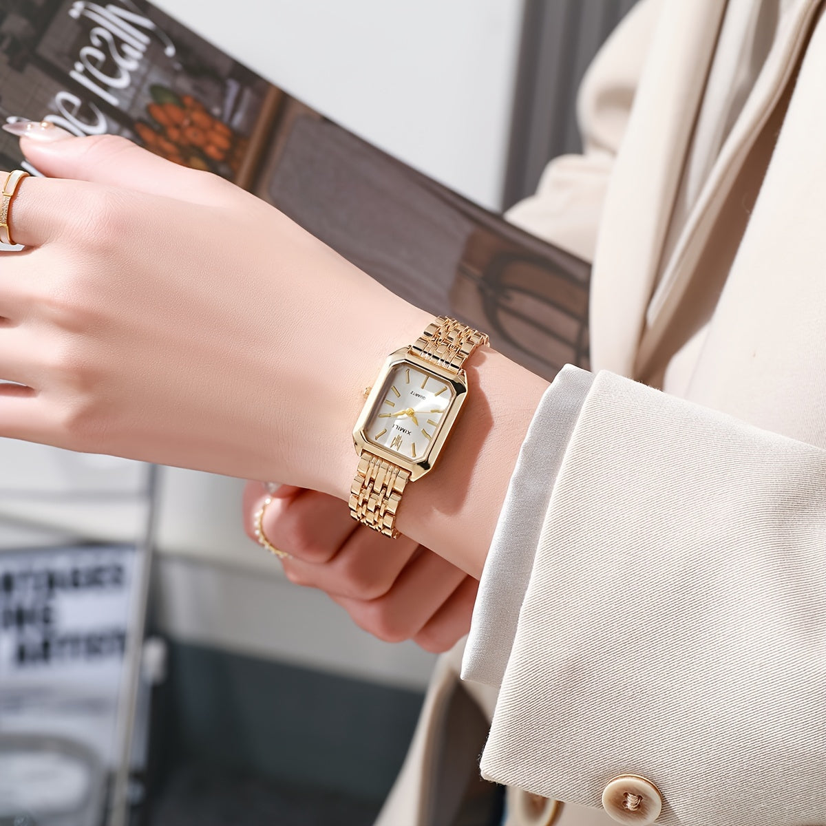 LuxeLine Gold Watch